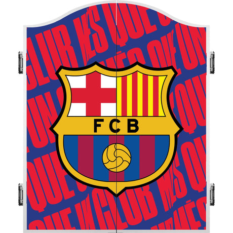 FC Barcelona - Official Licensed - Dartboard Cabinet - C1 - Word Crest
