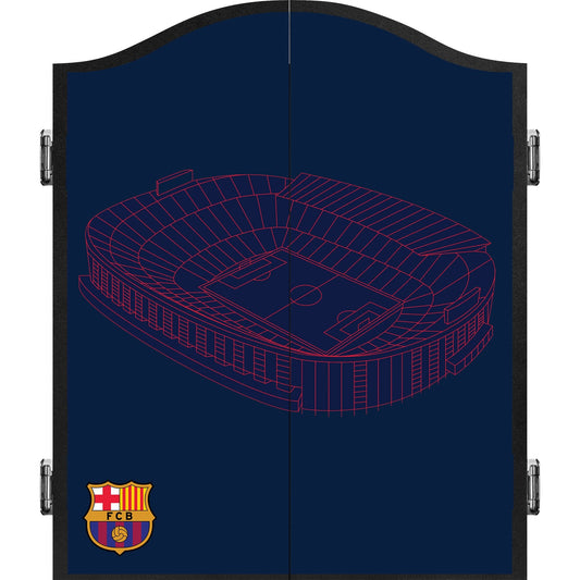 FC Barcelona - Official Licensed - Dartboard Cabinet - C3 - Stadium Camp Nou