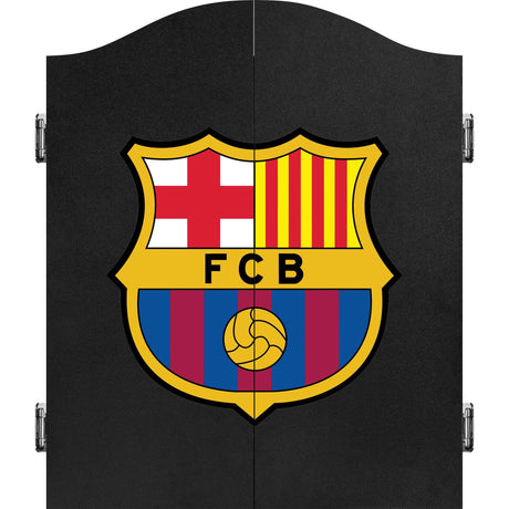 FC Barcelona - Official Licensed - Dartboard Cabinet - C6 - Black Crest