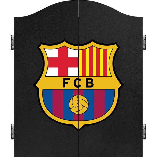 FC Barcelona - Official Licensed - Dartboard Cabinet - C6 - Black Crest