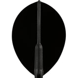 Cosmo Darts - Fit Flight - Set of 6 - Teardrop Dark Black