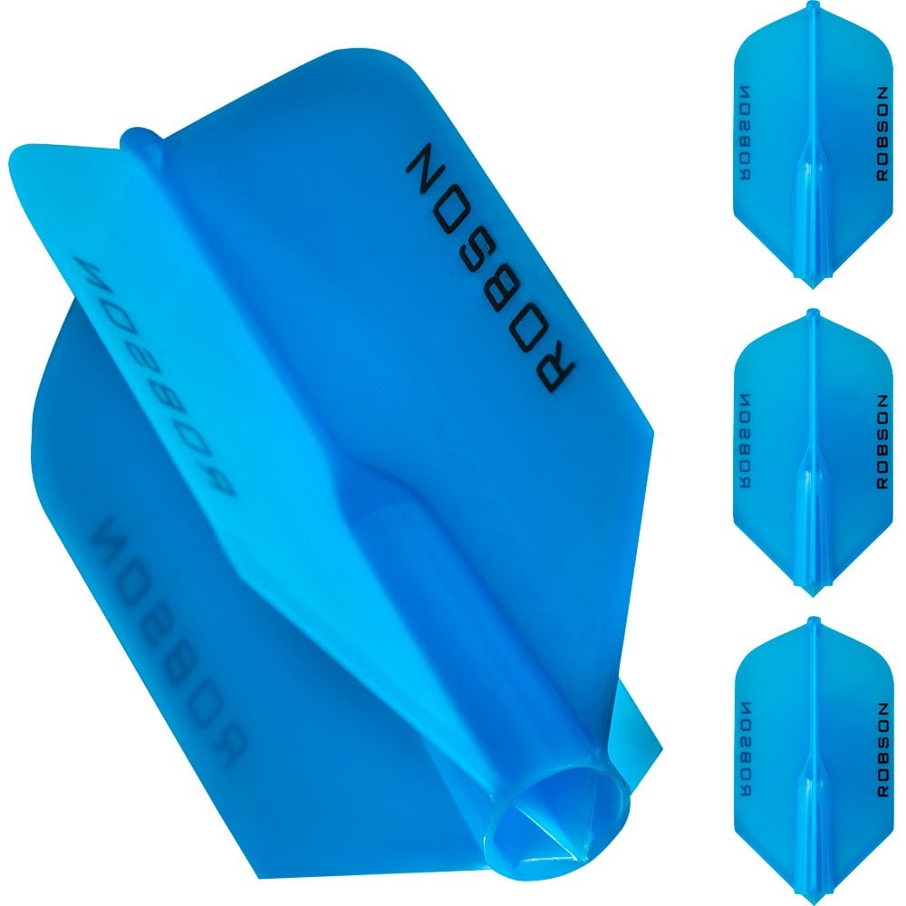 Robson Plus Dart Flights - 1 Set Of 3, High Durability Slim White Flights For Standard Shafts