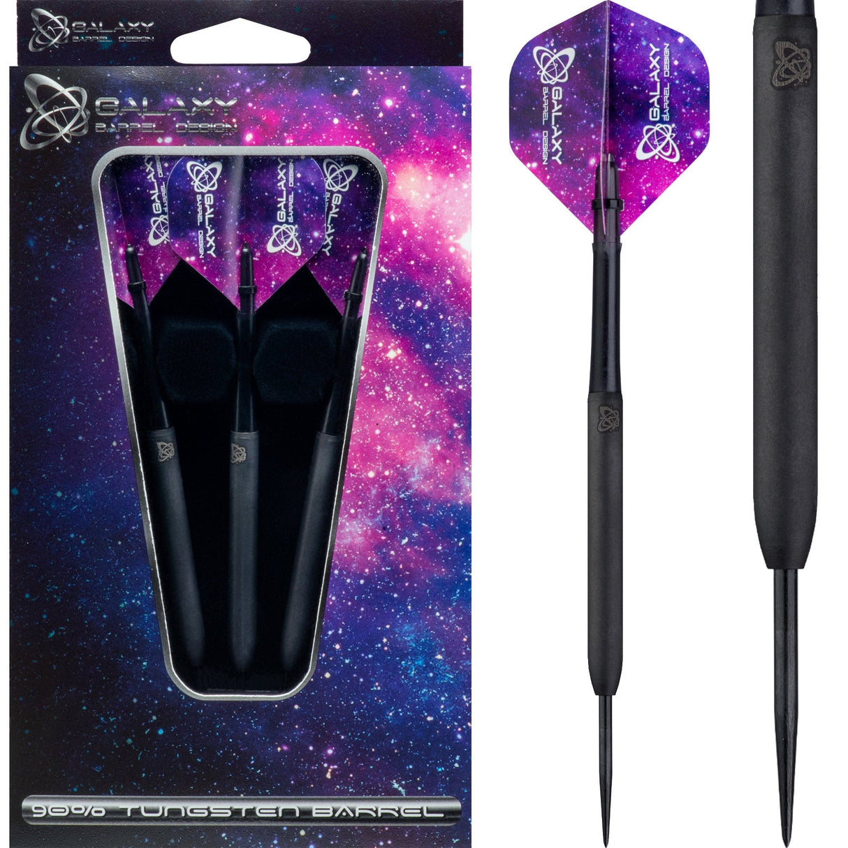 Galaxy Black Abyss Darts - Steel Tip - Black Titanium 23g