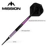 Mission James Hurrell Darts - Soft Tip - Hillbilly - Black & Purple - 18g 18g