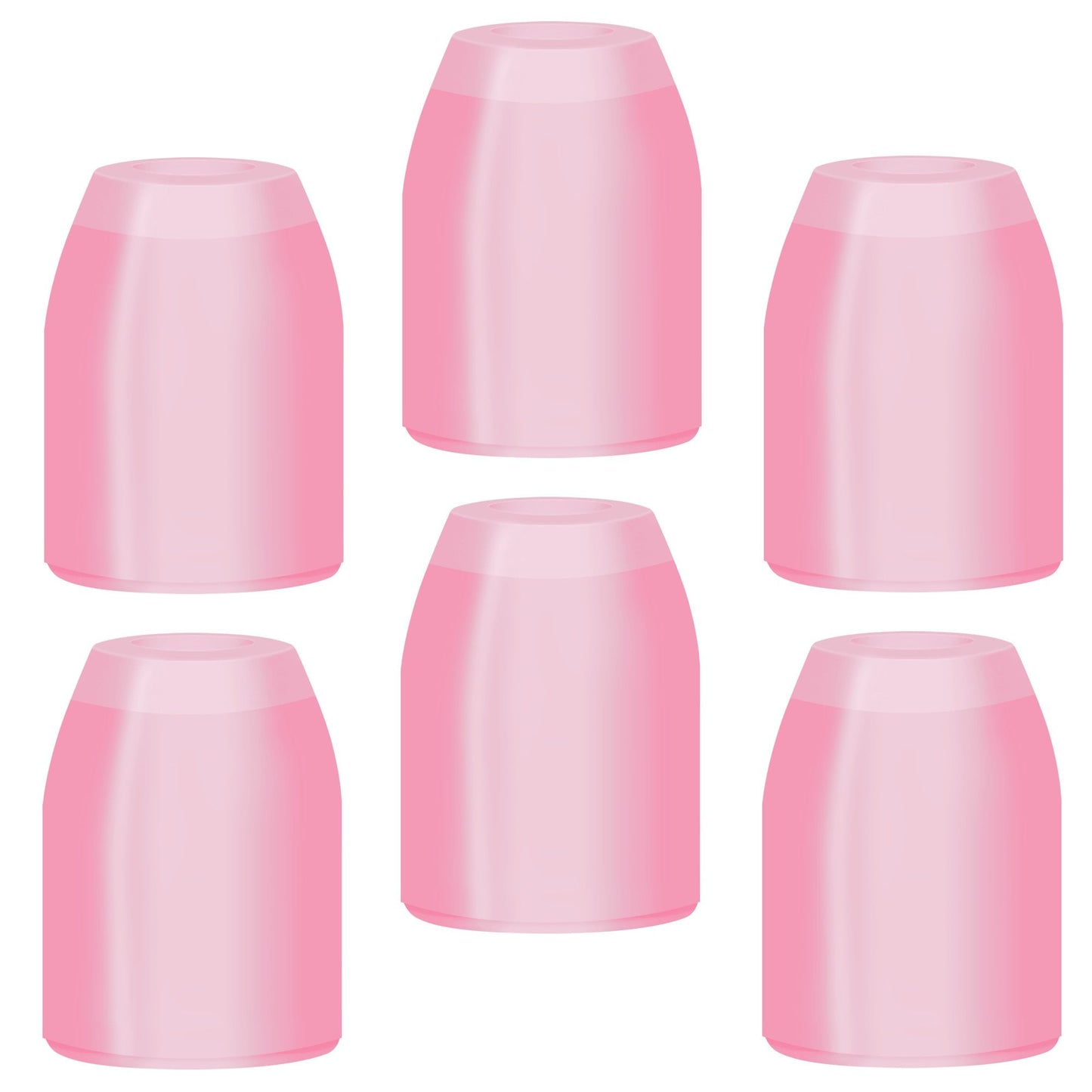 L-Style - Standard Champagne Rings - Pack 6 Pink