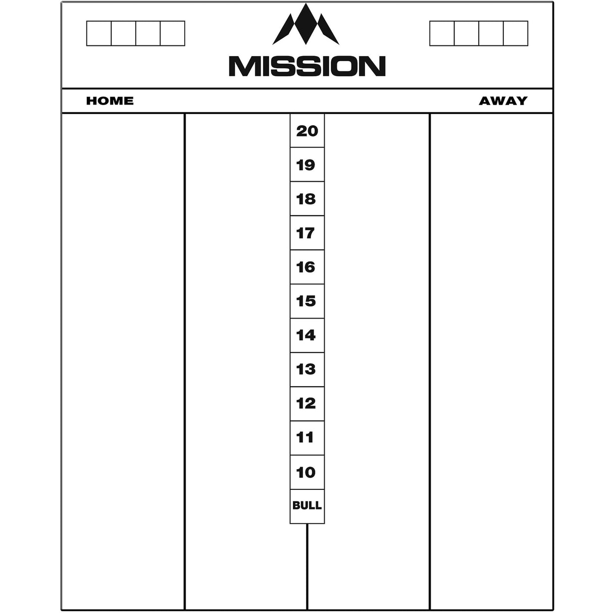 Mission Marker Boards - Drywipe Scoreboard - Whiteboard - Cricket