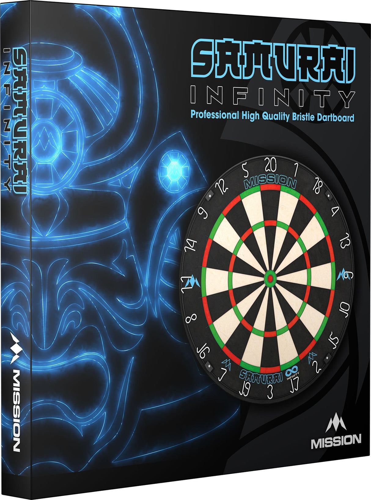 Mission Samurai Infinity Dartboard - Professional Board - Black Ring