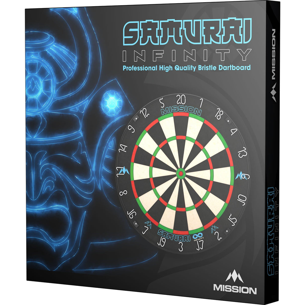 Mission Samurai Infinity Dartboard - Professional Board - Black Ring