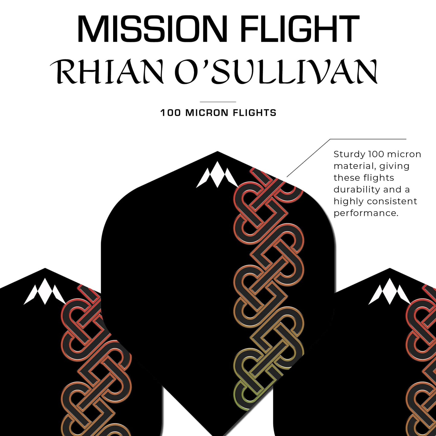 Mission Solo Dart Flights - 100 Micron - No2 - Std - Rhian O Sullivan