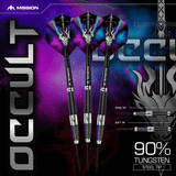Mission Occult Darts - Soft Tip - 90% - Black & Coral PVD 18g