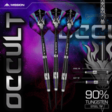 Mission Occult Darts - Soft Tip - 90% - Black & Coral PVD 18g