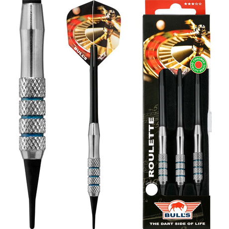 Bulls Roulette Darts - Soft Tip Chromed Brass - Style A 18g