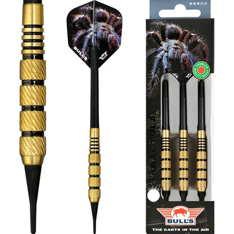 Bulls Tarantula Darts - Soft Tip Brass - Black Ringed 18g