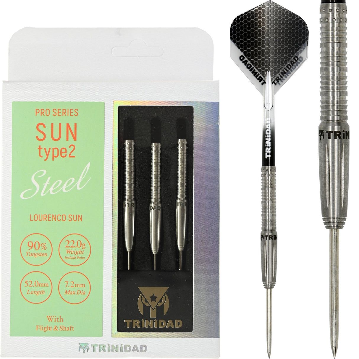 Trinidad Pro - Steel Tip Darts - Lourenco Sun - 22g 22g