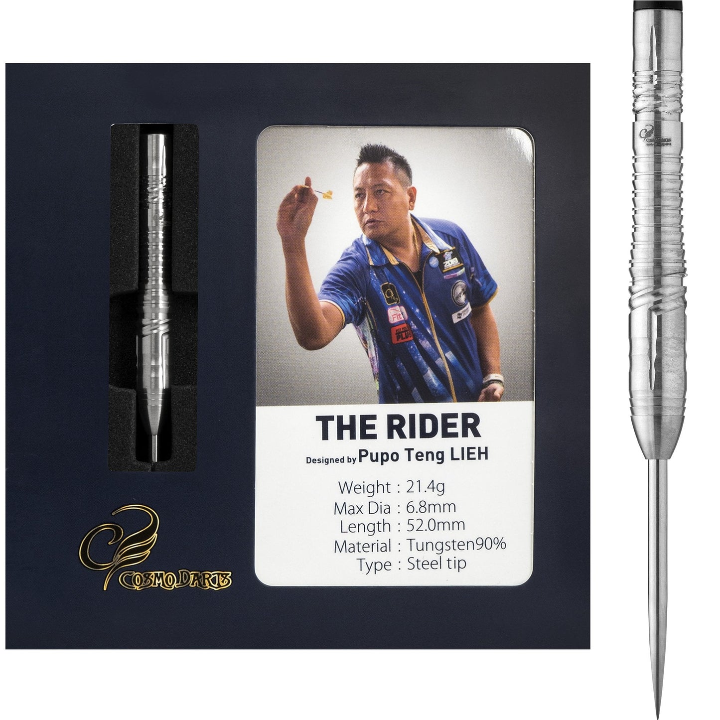 Cosmo Darts - Steel Tip Tungsten - The Rider - 21g PERS