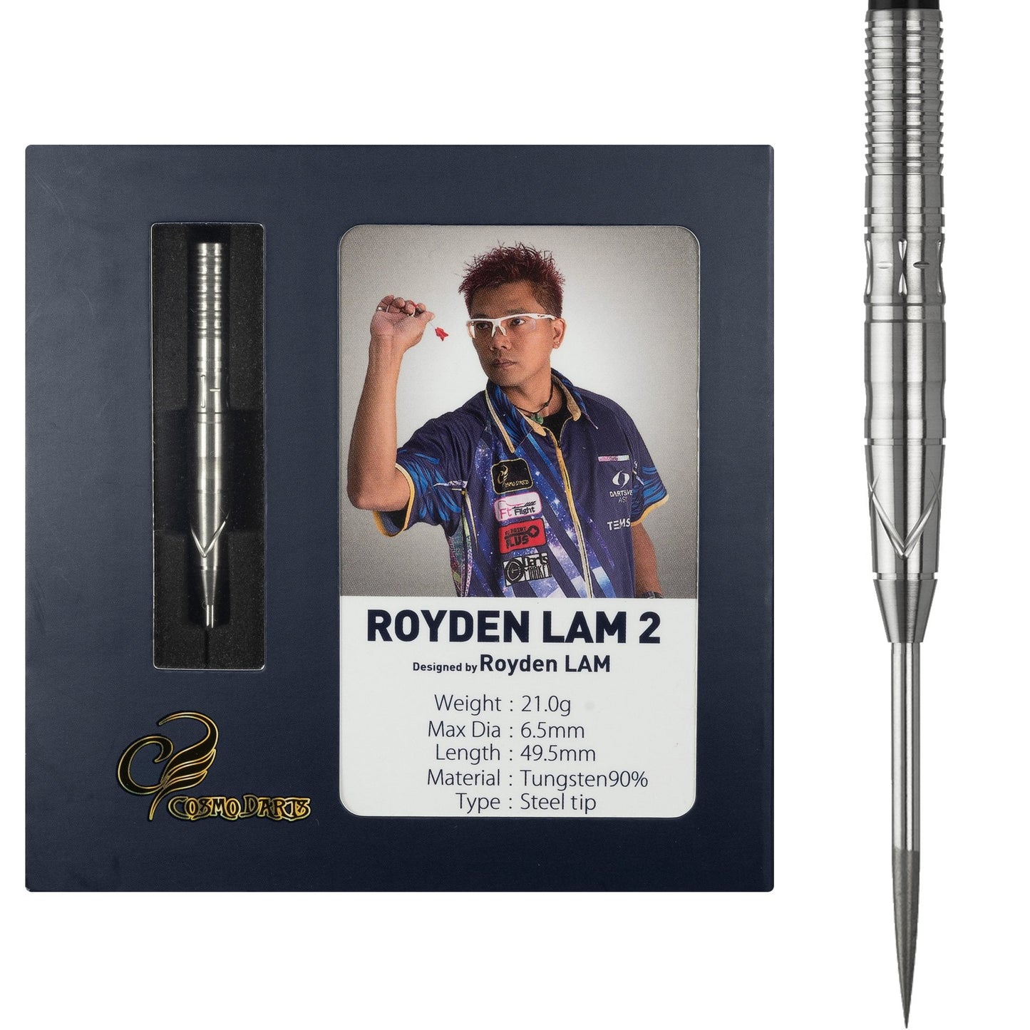 Cosmo Darts - Steel Tip Tungsten - Royden Lam 2 - 21g 21g