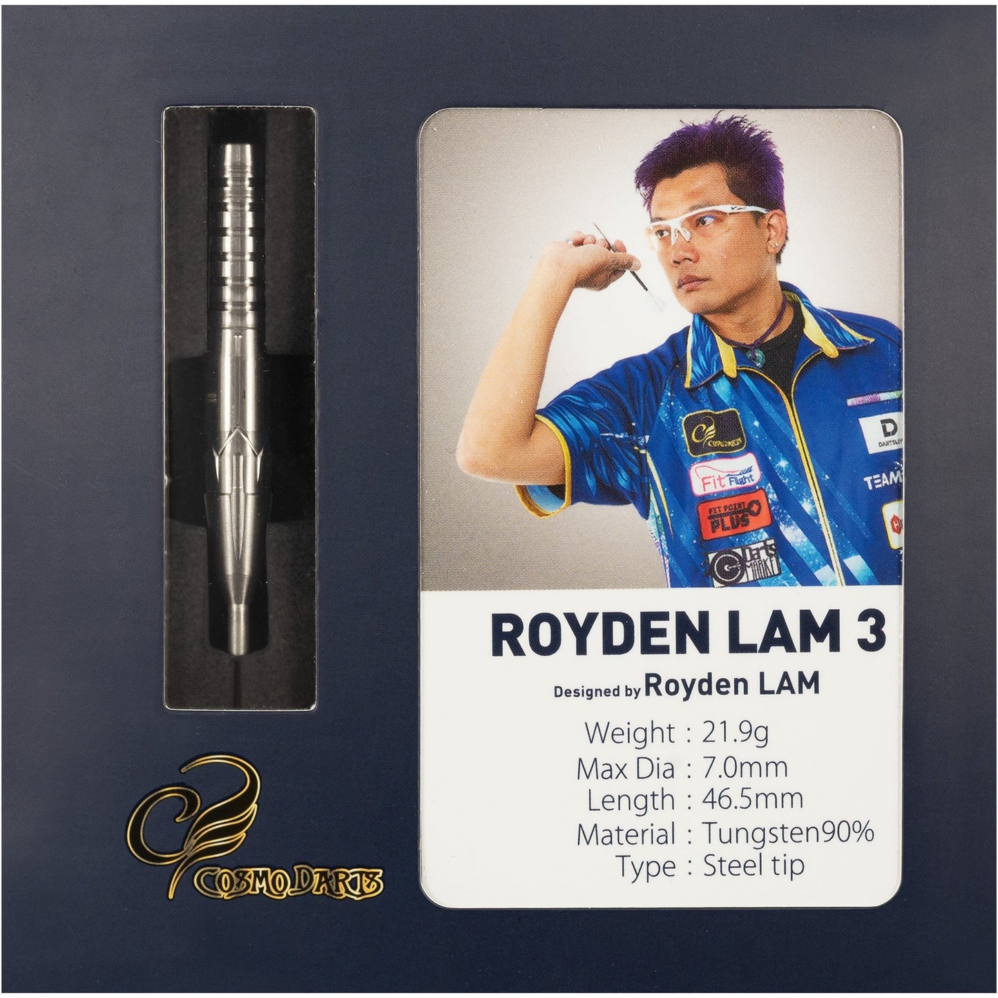 Cosmo Darts - Steel Tip Tungsten - Royden Lam 3 - 22g 22g