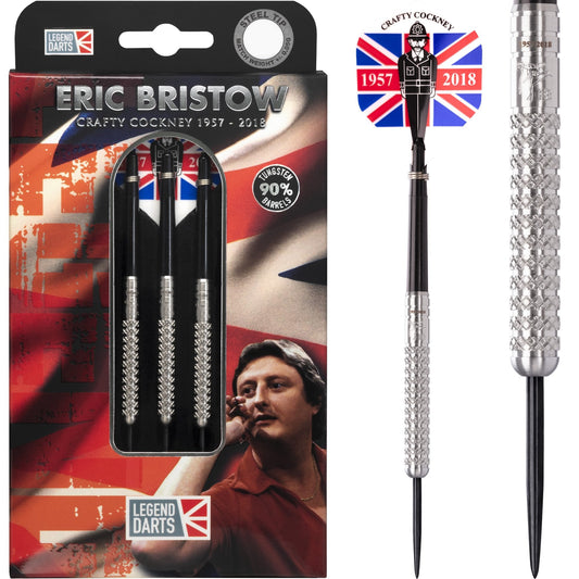 Eric Bristow Darts - Steel Tip - Cocked Finger - K1 - Silver - 24g 24g