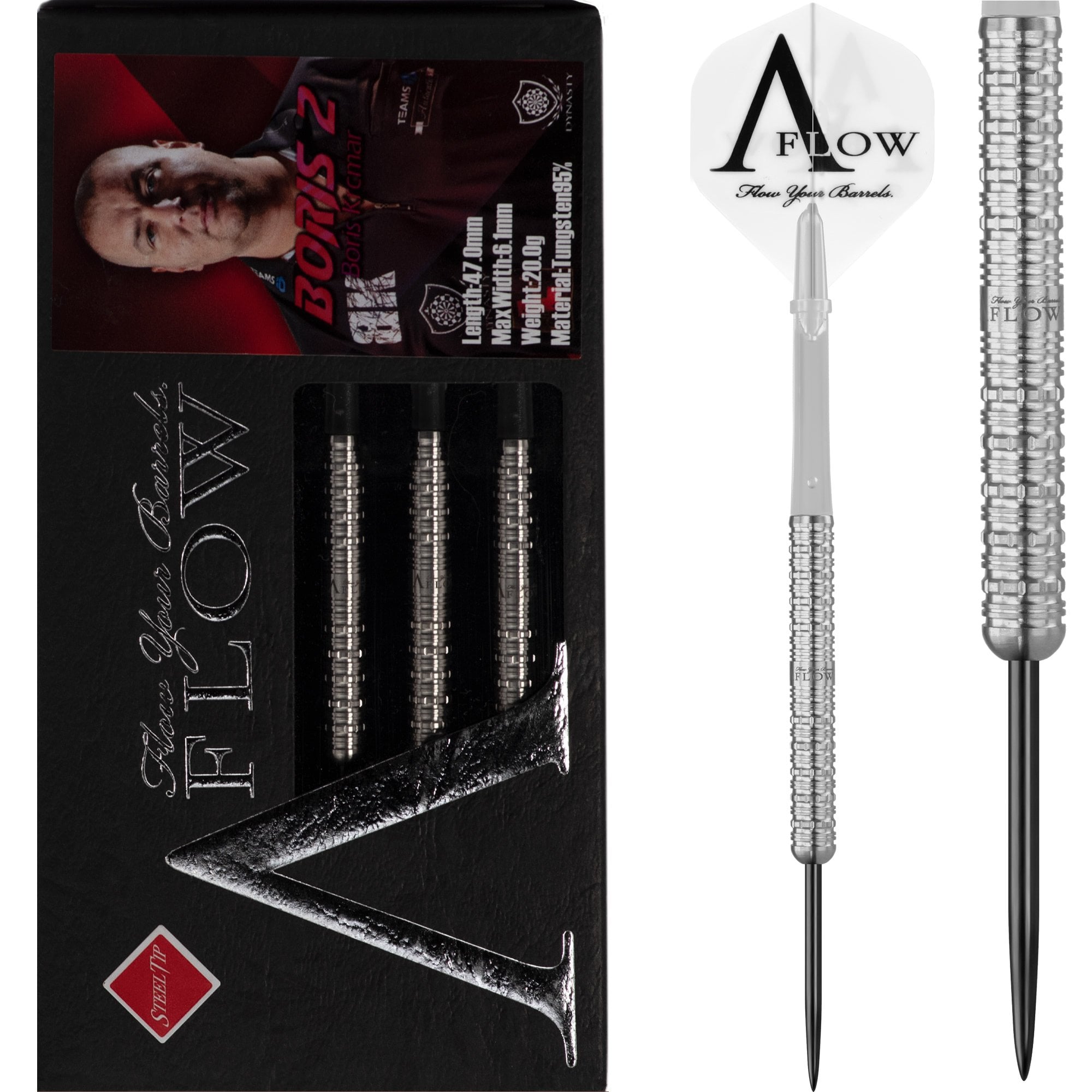 Dynasty Darts - Black Line - Steel Tip - Boris Krcmar
