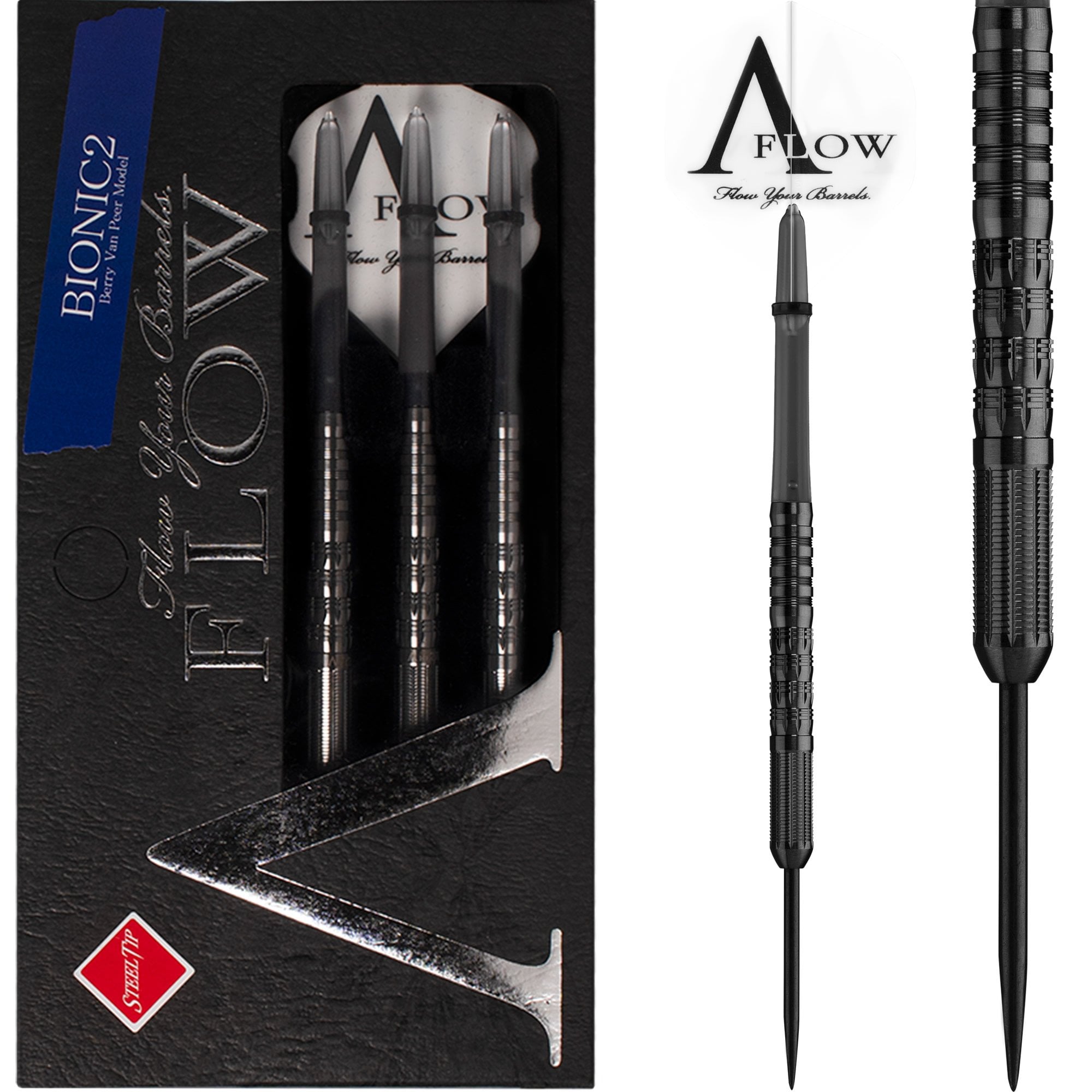 Dynasty Darts - Black Line - Steel Tip - Berry van Peer - Bionic 2 - B