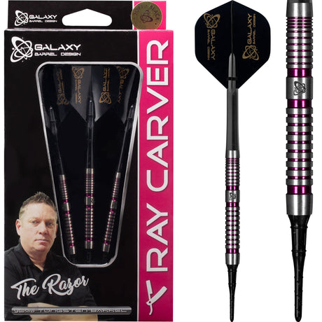 Galaxy Ray Carver Darts - Soft Tip - The Razor - Pink 20g