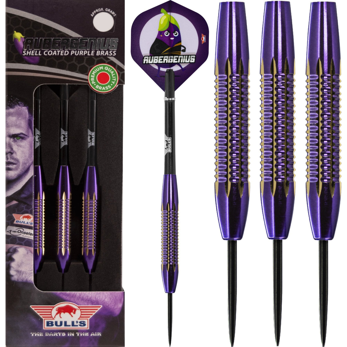 Bulls Dirk van Duijvenbode Darts - Steel Tip - Aubergenius Brass - 21g 21g