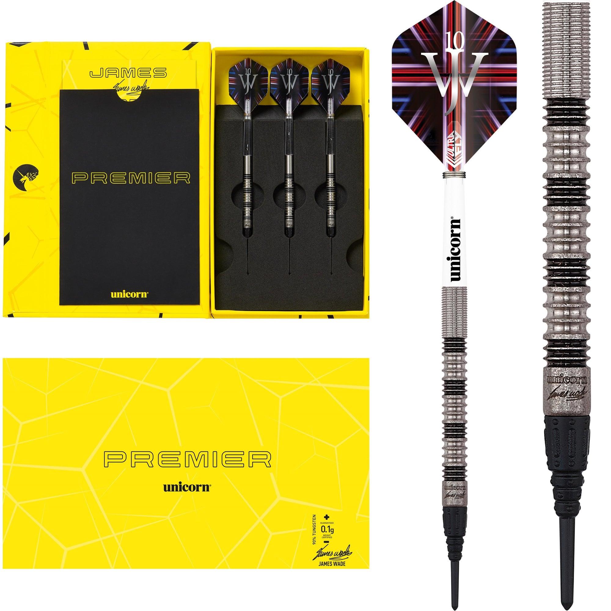 Unicorn James Wade Darts - Steel Tip - The Machine - Deluxe