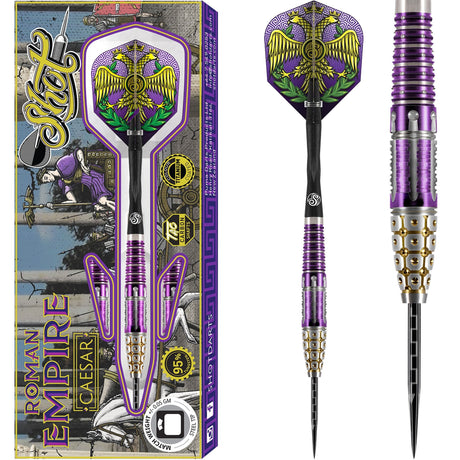 Shot Roman Empire Caesar Darts - Steel Tip - Purple & Gold 23g