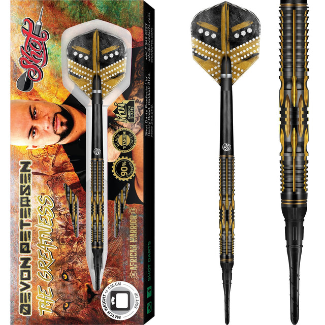 Shot Devon Petersen Darts - Soft Tip - Greatness 18g