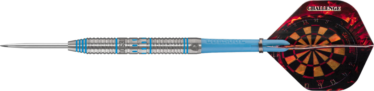 Cuesoul - Steel Tip Tungsten Darts - Challenge - Multi Ring - Tapered - Blue