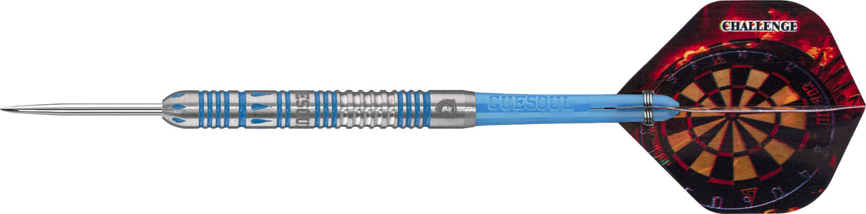 Cuesoul - Steel Tip Tungsten Darts - Challenge - Multi Ring - Quad - Blue