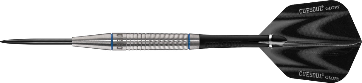 Cuesoul - Steel Tip Tungsten Darts - Glory - Blue Grooves - Twin Grip