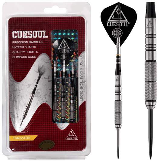 Cuesoul - Steel Tip Tungsten Darts - Traditional - Knurled PERS