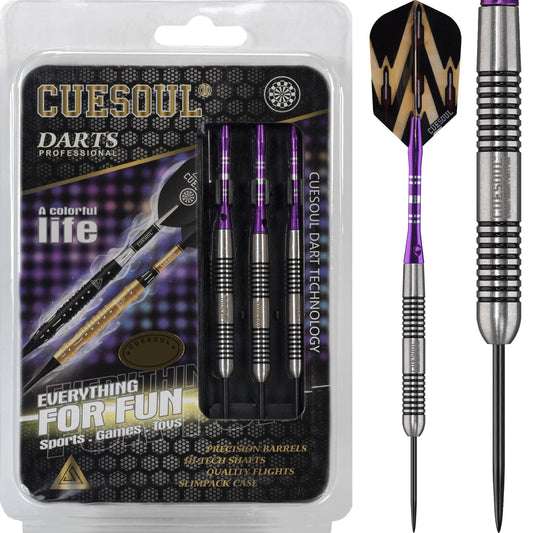 Cuesoul - Steel Tip Tungsten Darts - Traditional - Ringed - 18g PERS