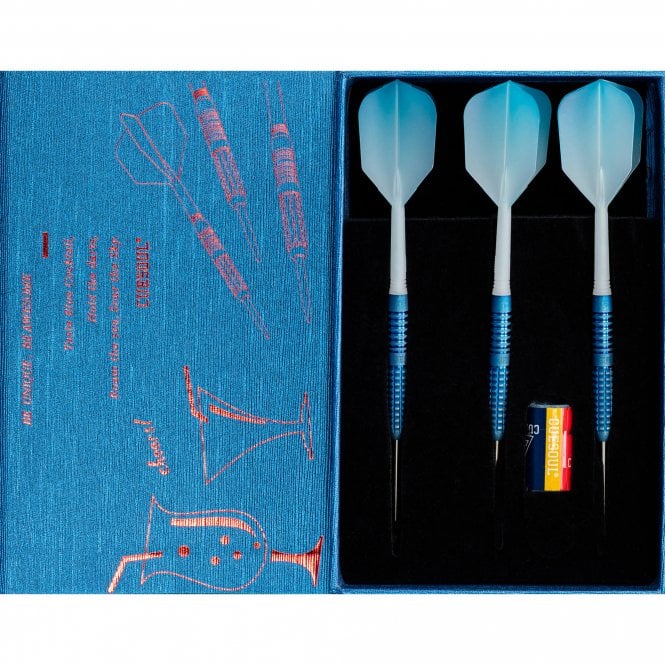 Cuesoul - Steel Tip Tungsten Darts - Blue Cocktail - Oil Paint Finish - 22g 22g