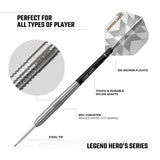 Legend Darts - Steel Tip - 90% Tungsten - Pro Series - V1 - Ringed Micro Cut