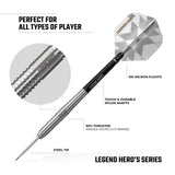 Legend Darts - Steel Tip - 90% Tungsten - Pro Series - V1 - Ringed Micro Cut
