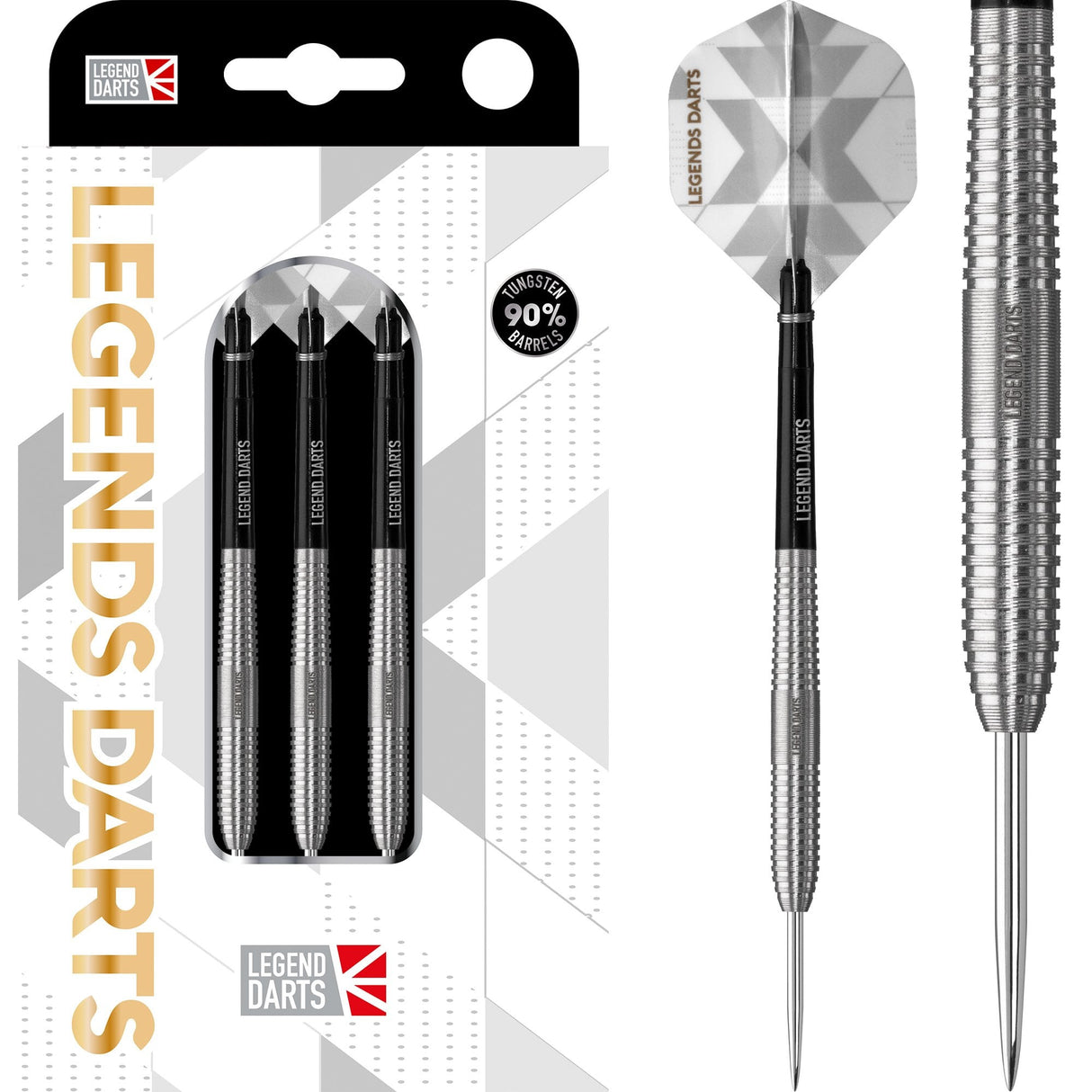 Legend Darts - Steel Tip - 90% Tungsten - Pro Series - V1 - Ringed Micro Cut 23g