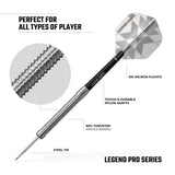 Legend Darts - Steel Tip - 90% Tungsten - Pro Series - V3 - Ringed