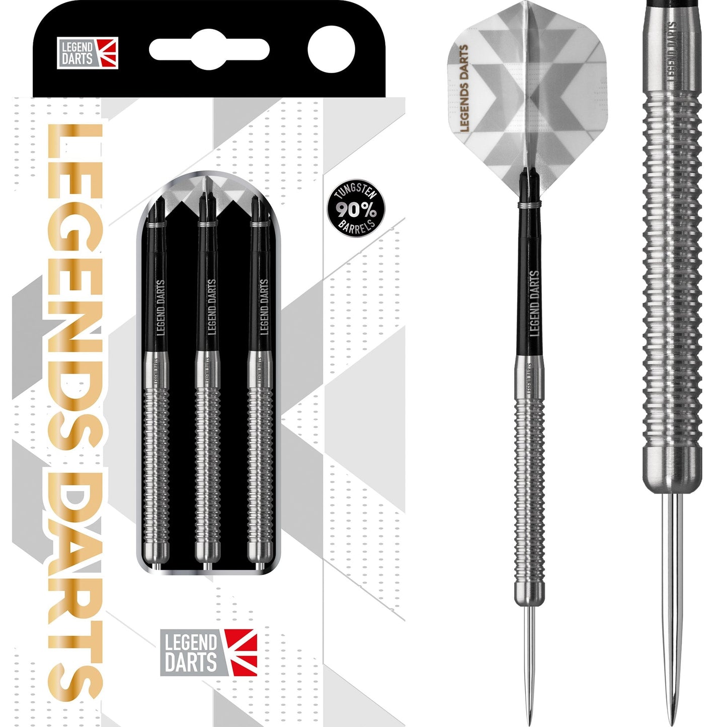 Legend Darts - Steel Tip - 90% Tungsten - Pro Series - V3 - Ringed 22g