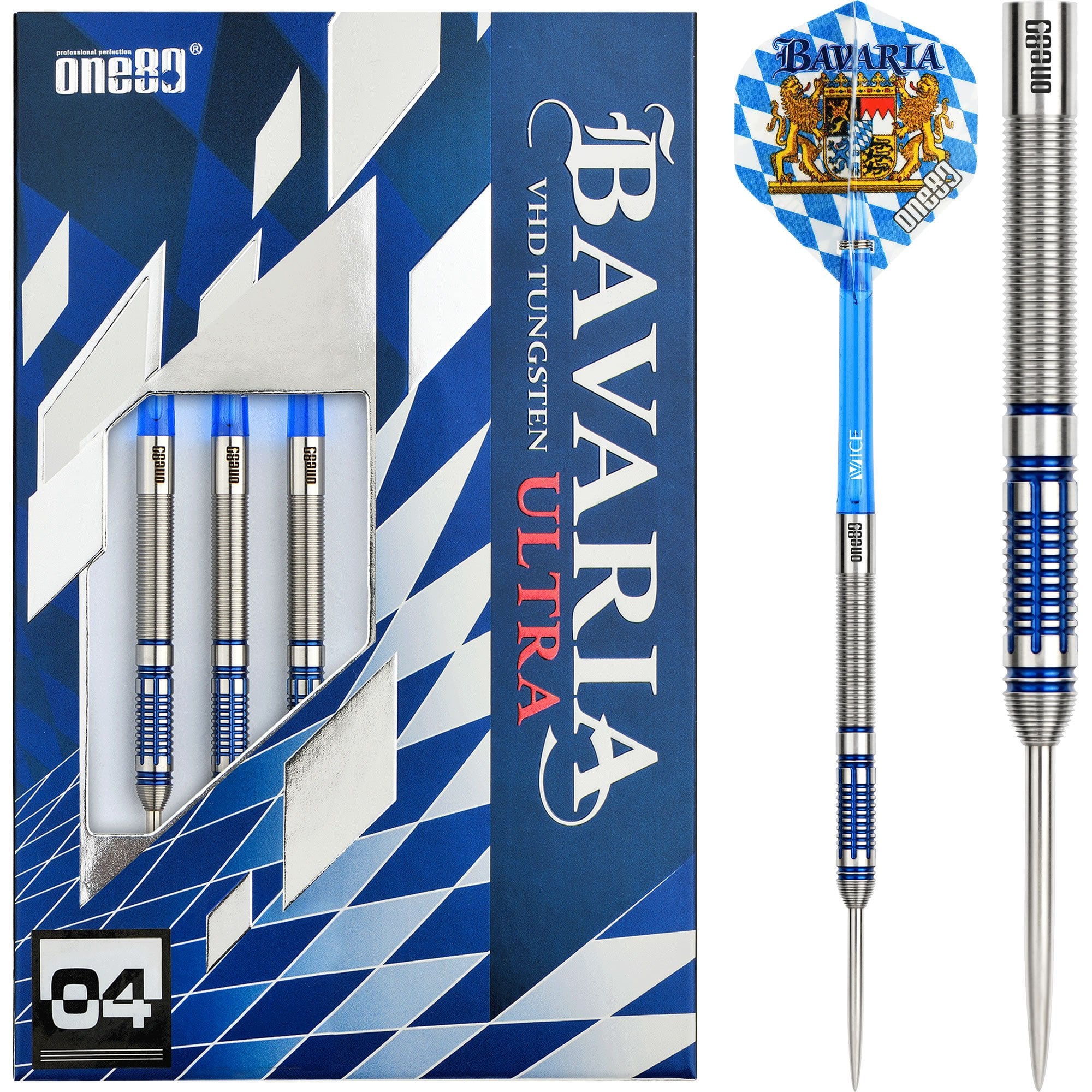 ULTRA DARTS ウルトラセブン 2BA One80 Bavaria Ultra Long Darts - Steel Tip - S04 - Blue