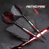 Darts Corner Astrofire Darts - Steel Tip - Ringed - Black & Red