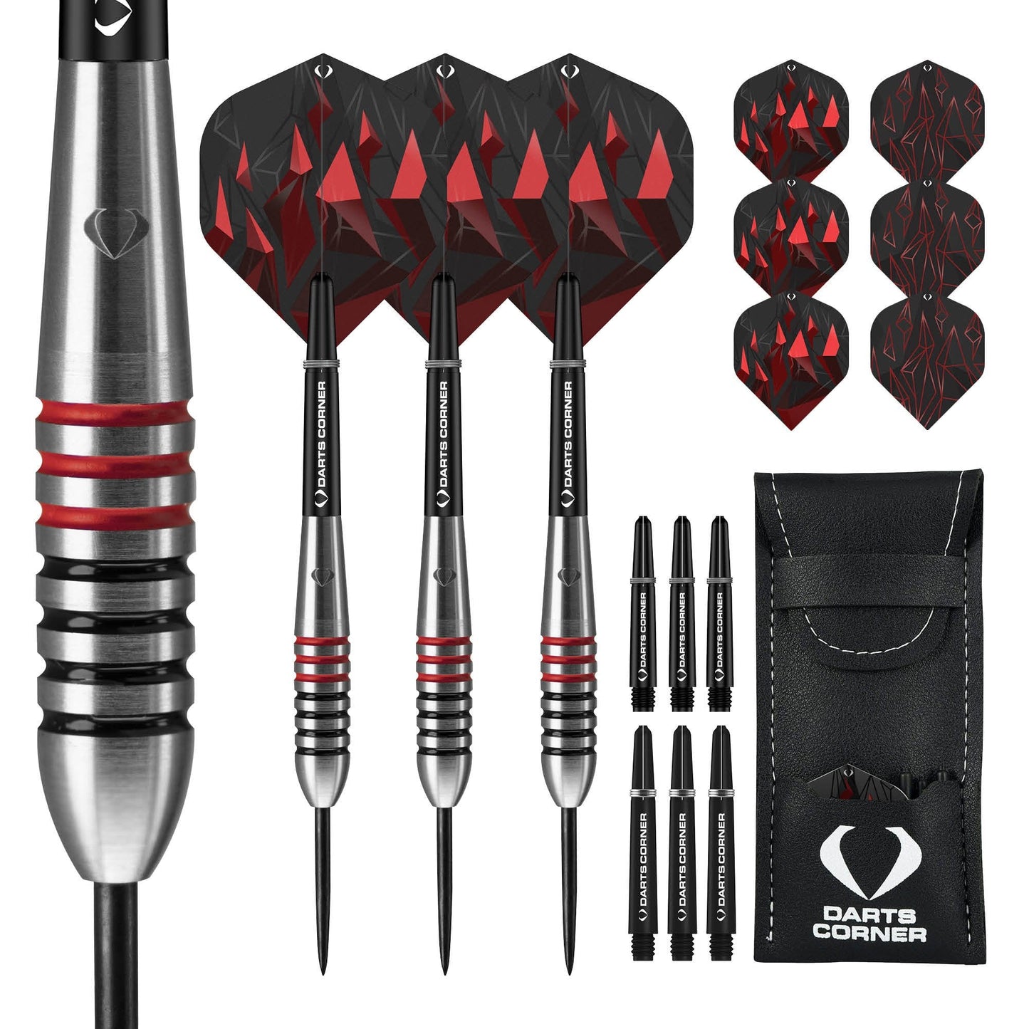 Darts Corner Astrofire Darts Steel Tip Ringed Black & Red