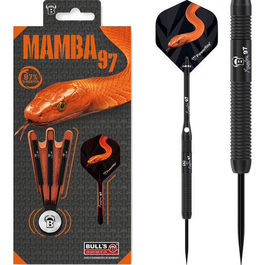 BULL'S Mamba 97 Darts - Steel Tip - M1 - Black Titanium 21g