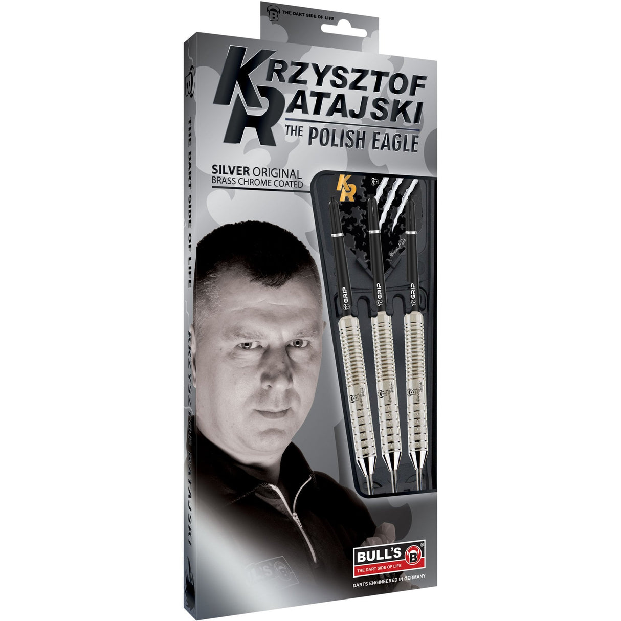BULL'S Krzysztof Ratajski Darts - Steel Tip - Brass - Silver