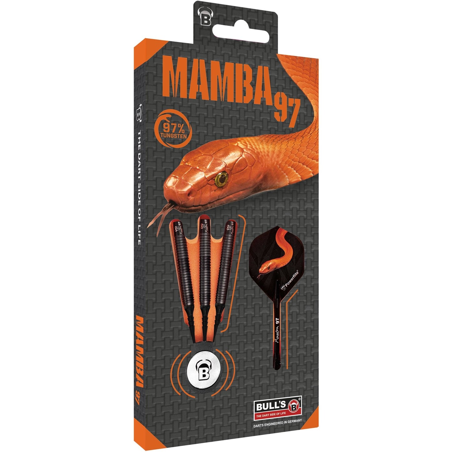 BULL'S Mamba 97 Darts - Soft Tip - M5 - Black Titanium 18g