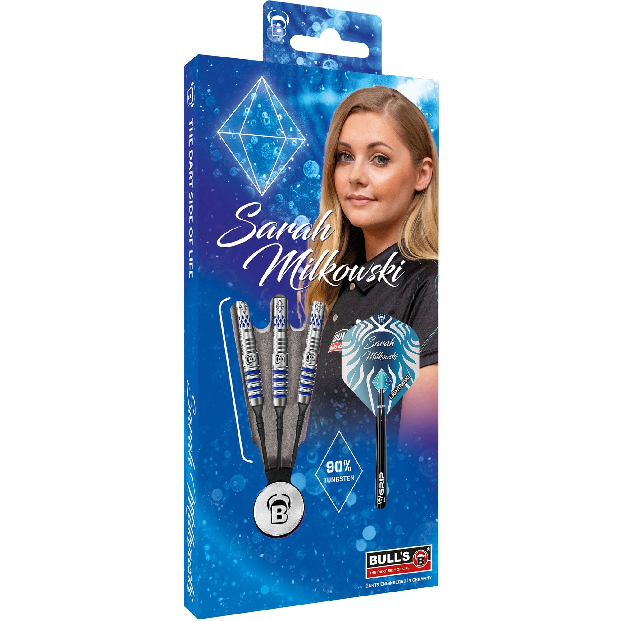 BULL'S Sarah Milkowski Darts - Soft Tip - Sapphire