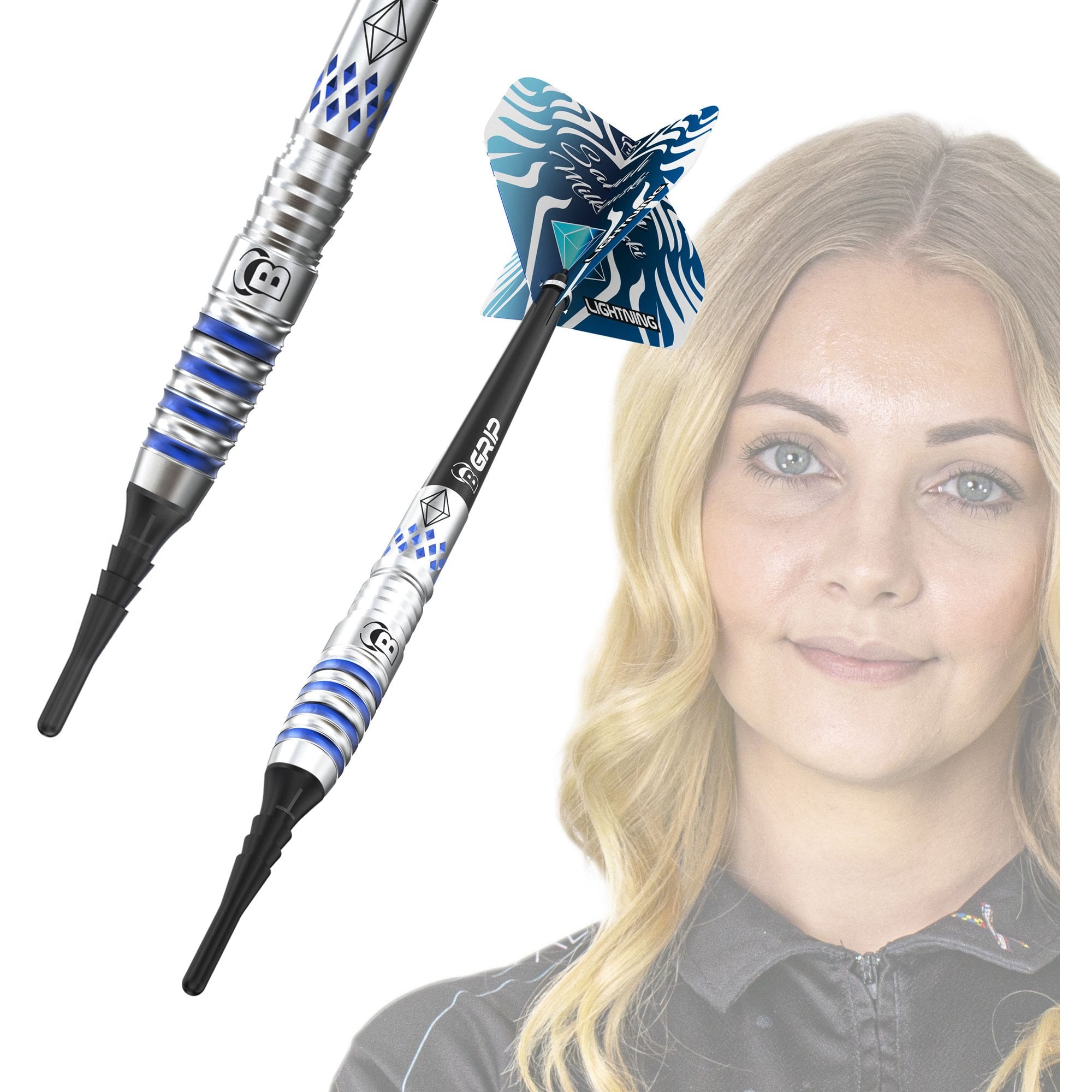 BULL'S Sarah Milkowski Darts - Soft Tip - Sapphire