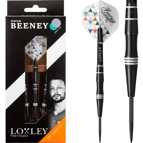 Loxley Aaron Beeney Darts - Steel Tip - Micro Grip - Black - 24g 24g