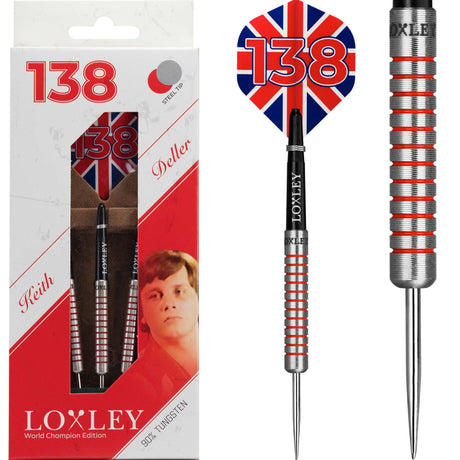 Loxley Keith Deller Darts - Steel Tip - 138 Range - Micro Ring 19g